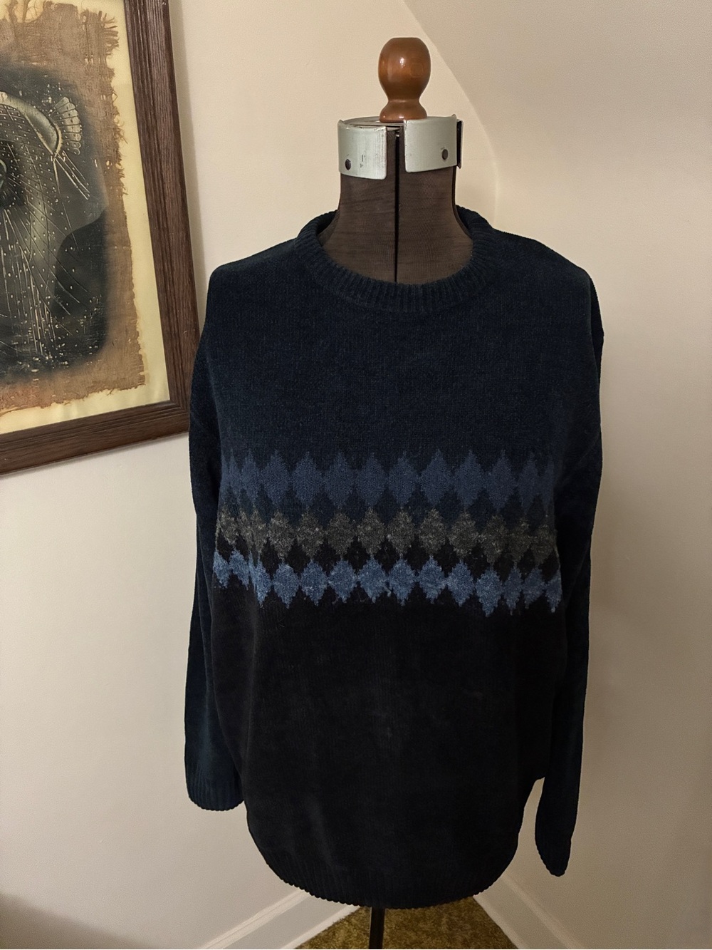Dockers Velour Argyle Sweater